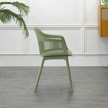 Set de 2 Sillas con Cojín Max, Color Verde, con Espaldar en Rejilla