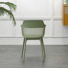 Silla con Cojín Max, Color Verde, con Espaldar en Rejilla