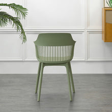 Set de 2 Sillas con Cojín Max, Color Verde, con Espaldar en Rejilla