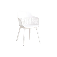 Set de 4 Sillas con Cojín Max, Color Blanco, con Espaldar en Rejilla