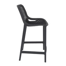 Silla para Bar Miame, Color Negro, con reposa pies en diseño Moderno X2