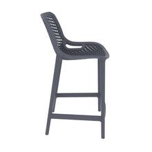 Silla para Bar Miame, Color Gris Oscuro, con reposa pies en diseño Moderno