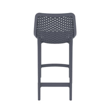 Silla para Bar Miame, Color Gris Oscuro, con reposa pies en diseño Moderno X2