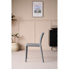 Set de 6 Sillas Toledo, Color Gris, con Espaldar Liso y Cuadrado, Diseño Moderno