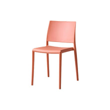 Set de 6 Sillas Toledo, Color Terracota, con Espaldar Liso y Cuadrado, Diseño Moderno
