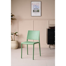 Set de 4 Sillas Toledo, Color Verde, con Espaldar Liso y Cuadrado, Diseño Moderno