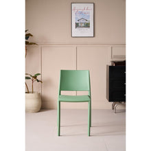 Set de 6 Sillas Toledo, Color Verde, con Espaldar Liso y Cuadrado, Diseño Moderno