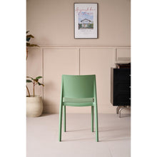 Set de 6 Sillas Toledo, Color Verde, con Espaldar Liso y Cuadrado, Diseño Moderno