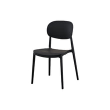 Silla Milan, Color Negro, Con espaldar y diseño Moderno X4