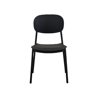 Silla Milan, Color Negro, Con espaldar y diseño Moderno X2