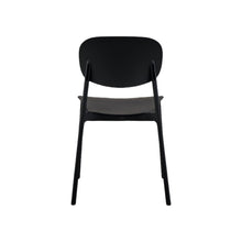 Silla Milán, Color Negro, con Espaldar y Diseño Moderno