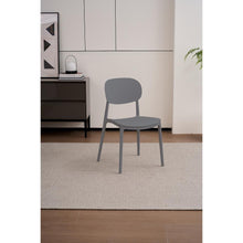 Silla Milán, Color Gris Oscuro, con Espaldar y Diseño Moderno