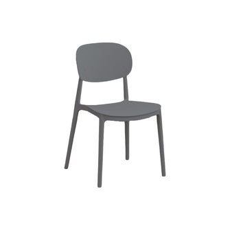 Silla Milan, Color Gris Oscuro, Con espaldar y diseño Moderno