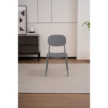 Silla Milán, Color Gris Oscuro, con Espaldar y Diseño Moderno