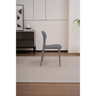Silla Milan, Color Gris Oscuro, Con espaldar y diseño Moderno X4