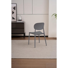 Silla Milán, Color Gris Oscuro, con Espaldar y Diseño Moderno