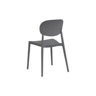 Silla Milan, Color Gris Oscuro, Con espaldar y diseño Moderno X4
