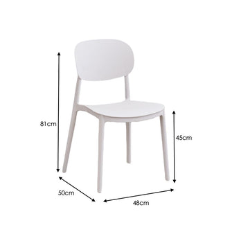 Silla Milan, Color Blanco, Con espaldar y diseño Moderno