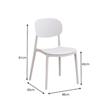 Silla Milan, Color Blanco, Con espaldar y diseño Moderno X2