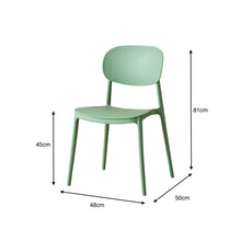 Set de 2 Sillas Milán, Color Verde, con Espaldar y Diseño Moderno