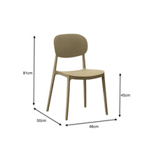 Set de 4 Sillas Milán, Color Khaki, con Espaldar y Diseño Moderno