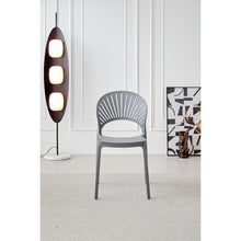 Silla Paraíso, Color Gris Oscuro, con Espaldar y Diseño Moderno