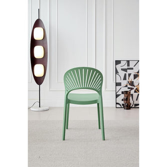 Silla Paraiso, Color Verde Oliva, Con espaldar y diseño Moderno X4