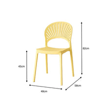 Set de 2 Sillas Paraíso, Color Amarillo, con Espaldar y Diseño Moderno