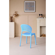 Set de 4 Sillas Paraíso, Color Azul, con Espaldar y Diseño Moderno