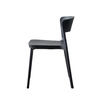 Silla Monaco, Color Negro, Con espaldar y diseño Moderno X4