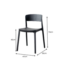 Silla Monaco, Color Negro, Con espaldar y diseño Moderno X4