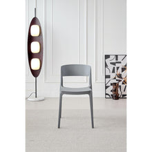Silla Monaco, Color Gris Oscuro, Con espaldar y diseño Moderno
