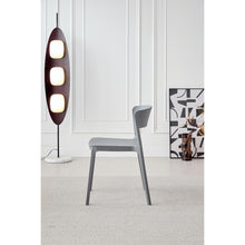 Silla Mónaco, Color Gris Oscuro, con Espaldar y Diseño Moderno