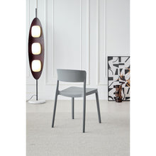Silla Monaco, Color Gris Oscuro, Con espaldar y diseño Moderno X4