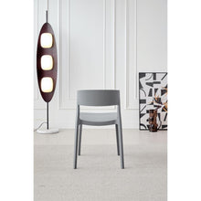 Silla Mónaco, Color Gris Oscuro, con Espaldar y Diseño Moderno
