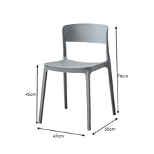 Silla Monaco, Color Gris Oscuro, Con espaldar y diseño Moderno X2