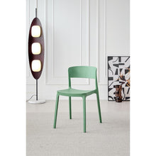Silla Monaco, Color Verde Oliva, Con espaldar y diseño Moderno X4