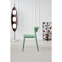 Silla Monaco, Color Verde Oliva, Con espaldar y diseño Moderno X4