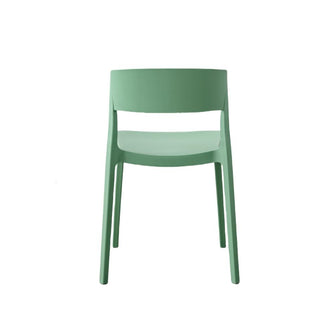 Silla Monaco, Color Verde Oliva, Con espaldar y diseño Moderno X2