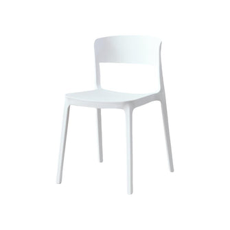 Silla Monaco, Color Blanco, Con espaldar y diseño Moderno X4