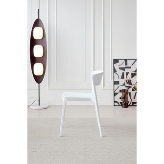 Silla Monaco, Color Blanco, Con espaldar y diseño Moderno X4