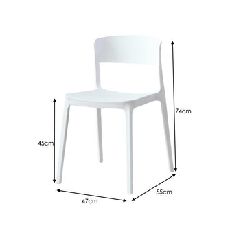 Silla Monaco, Color Blanco, Con espaldar y diseño Moderno