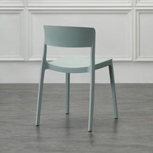 Silla Mónaco, Color Azul Claro, con Espaldar y Diseño Moderno
