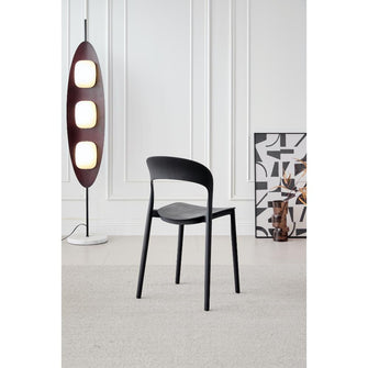 Silla Patrick, Color Negro, Con espaldar y diseño Moderno X2