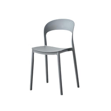 Silla Patrick, Color Gris Oscuro, con Espaldar y Diseño Moderno