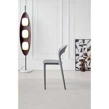 Silla Patrick, Color Gris Oscuro, con Espaldar y Diseño Moderno