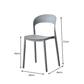 Silla Patrick, Color Gris Oscuro, Con espaldar y diseño Moderno