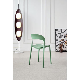 Silla Patrick, Color Verde Oliva, Con espaldar y diseño Moderno