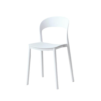 Silla Patrick, Color Blanco, Con espaldar y diseño Moderno X4