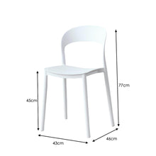 Silla Elena, Color Blanco, Con espaldar y diseño Moderno X4